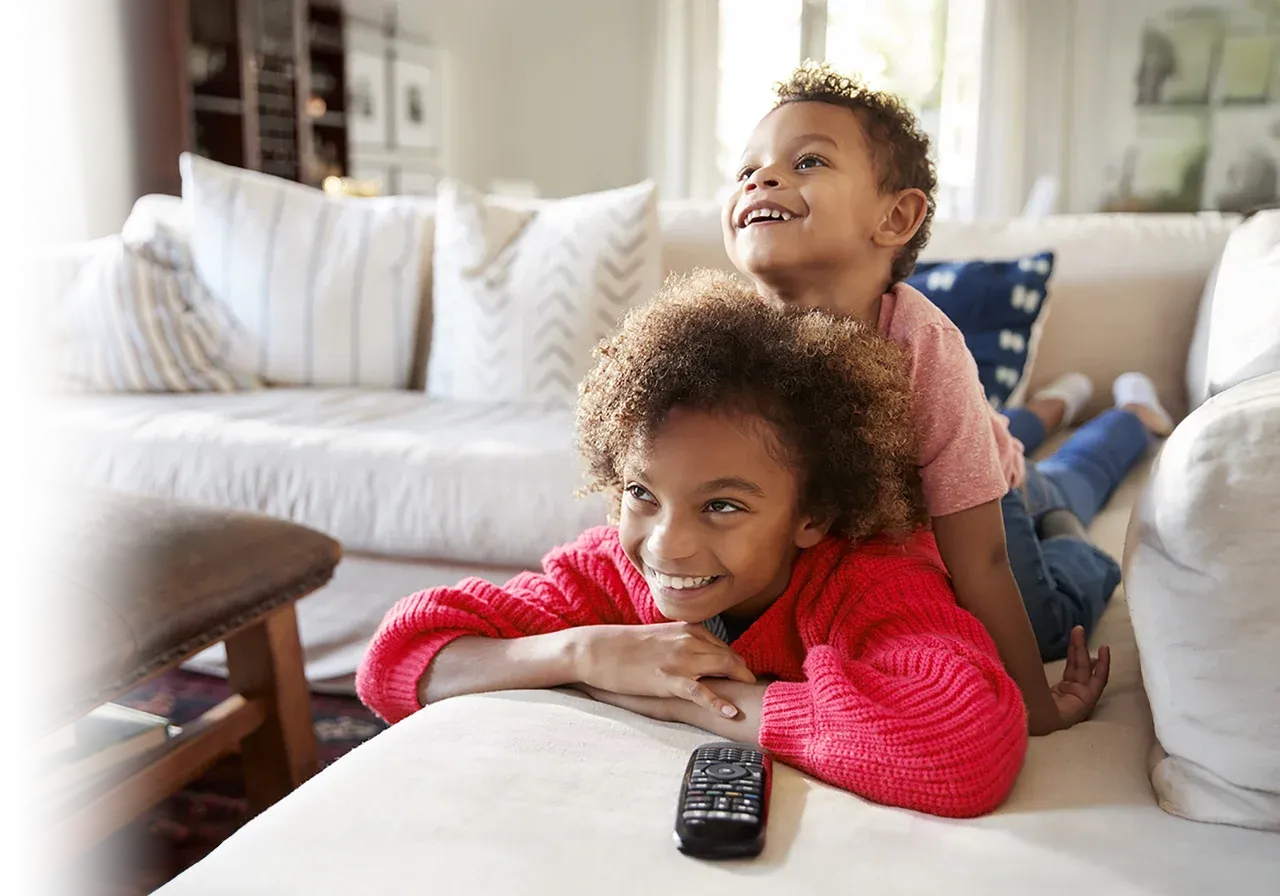 Kids watching and streaming their favorite tv shows.